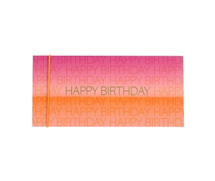 ARTE rahakaart omre roosa-oranž Happy Birthday